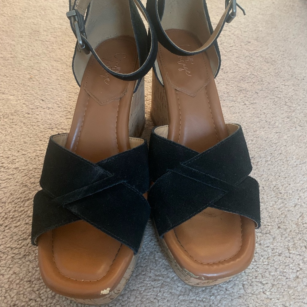Crown vintage wedge sandals